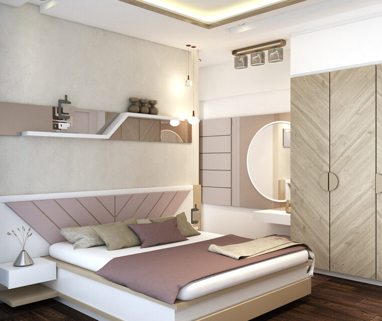 Compact kitchen with side-by-side fridge and microwave section