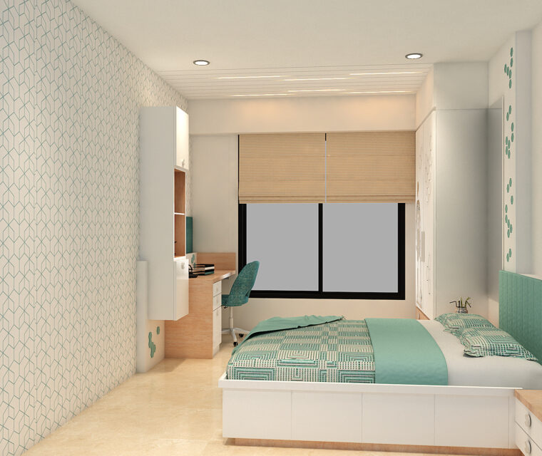 Bedroom interior with studytable