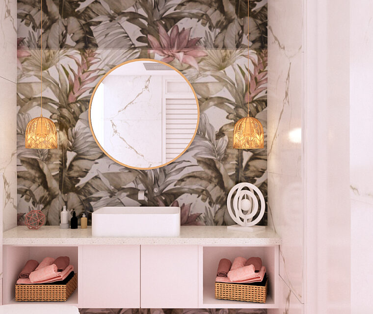 Bright dining and living area with coordinated patterns, elegant lighting, and large windows