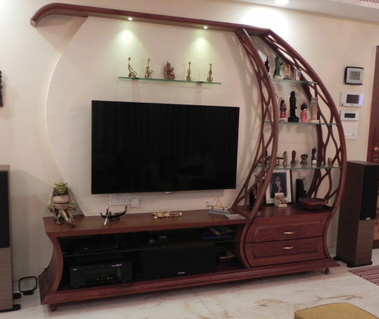 Modern kitchen bar counter and modular wine cabinets with backlit onyx surface