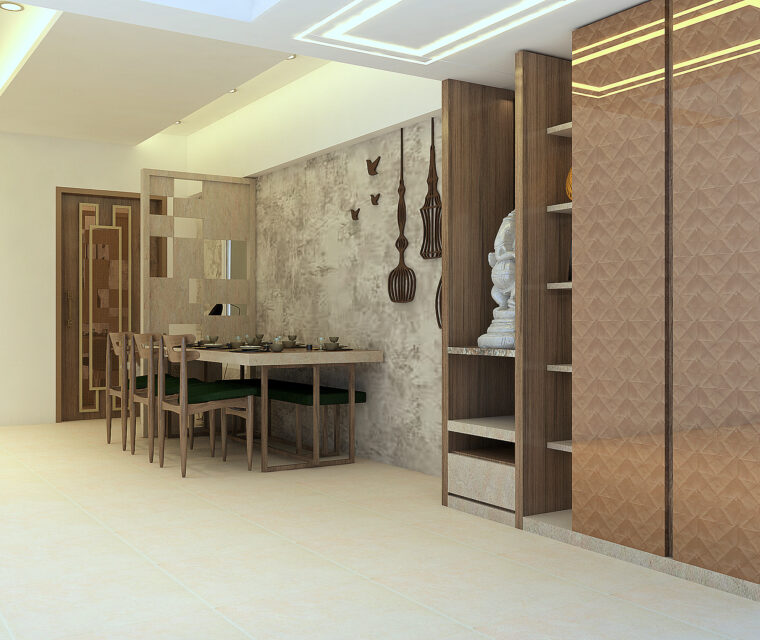 Elegant living area design with TV panel, modern ceiling, and lighting